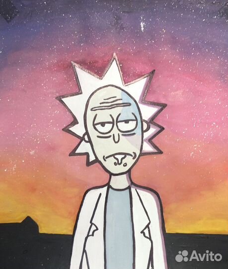 Картина художника рисунок рик и морта