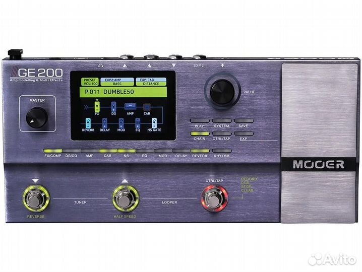 Mooer GE200 - гитарный процессор эффектов с педаль