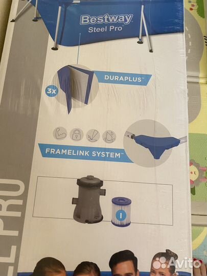 Каркасный бассейн новый 300*201*66 с фильтром