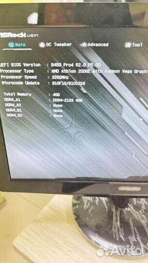 AsRock b450 pro/Athlon 200ge