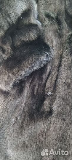 Шуба норковая с капюшоном