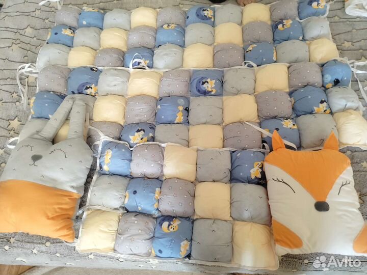 Бортики в кроватку бонбон