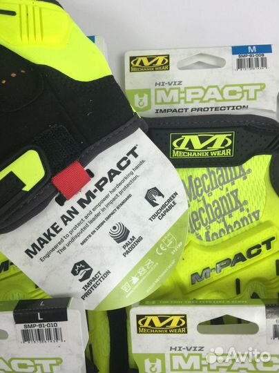 Перчатки Mechanix HI-VIZ M-pact (Оригинал)