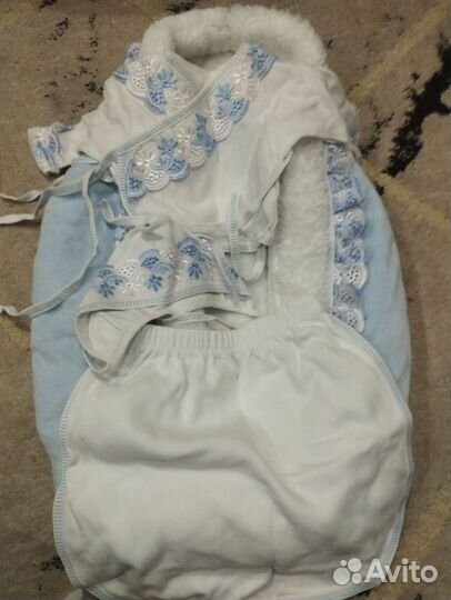 Конверт на выписку для мальчика зимний