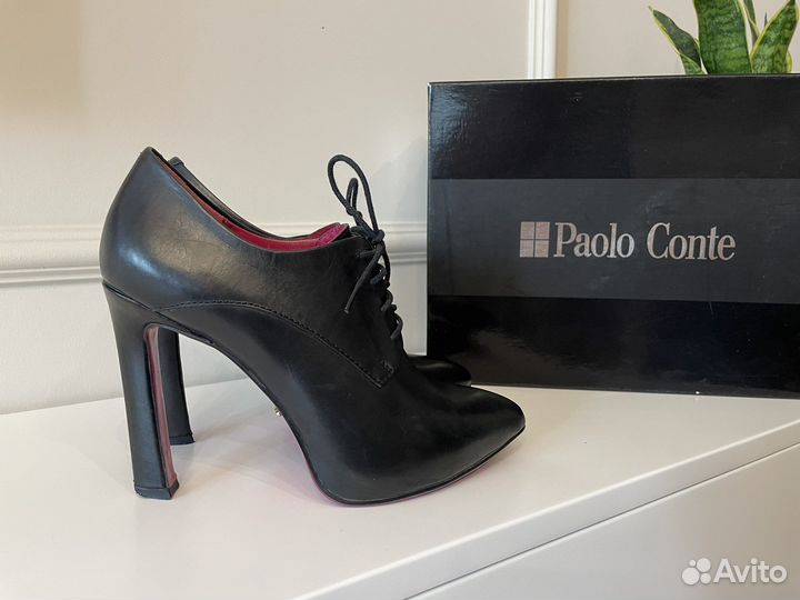 Ботильоны кожаные