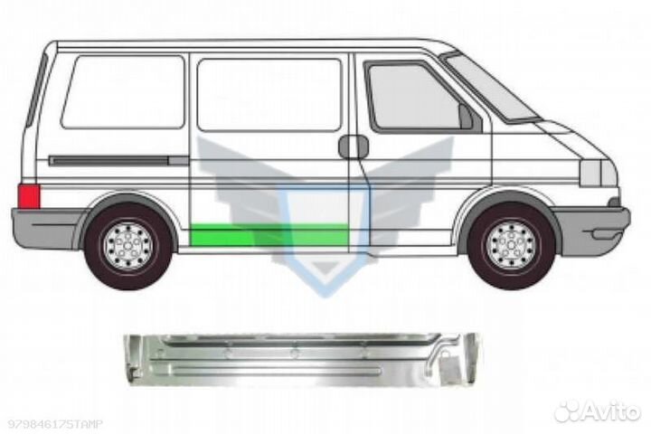 Внутрянка сдвижной двери Volkswagen Transporter T4 (Klokkerholm)