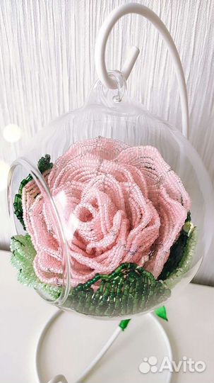 Роза в вазе