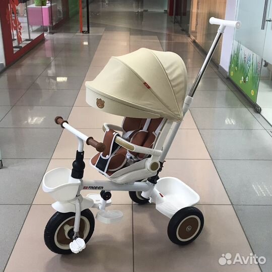 Велосипед - коляска детский новый мишка