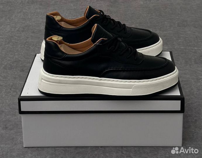 Мужские кожаные кеды 40/45