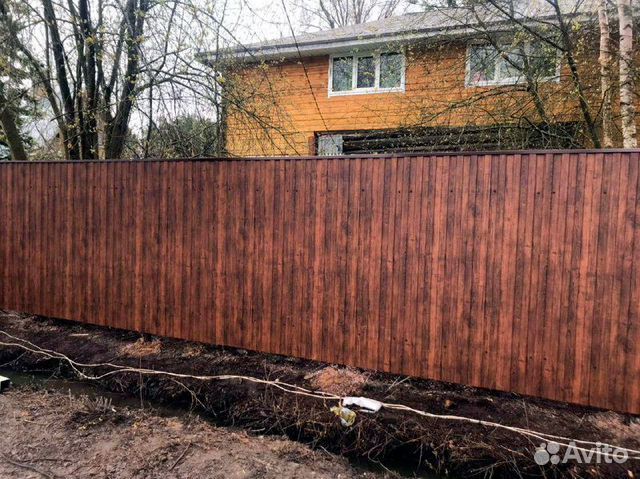 Забор из профнастила, Откатные ворота в Сергиевом Посаде | Услуги | Авито