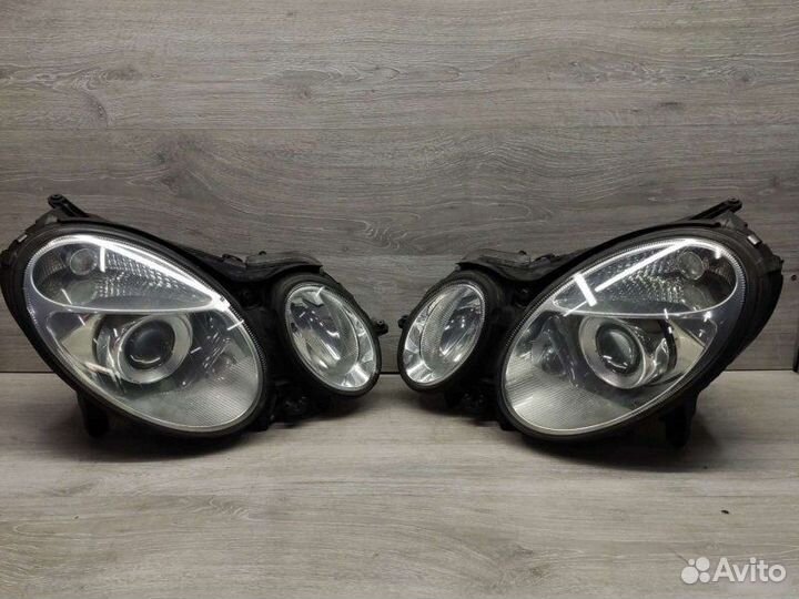 Фары ксенон с корректором на Mercedes E W211