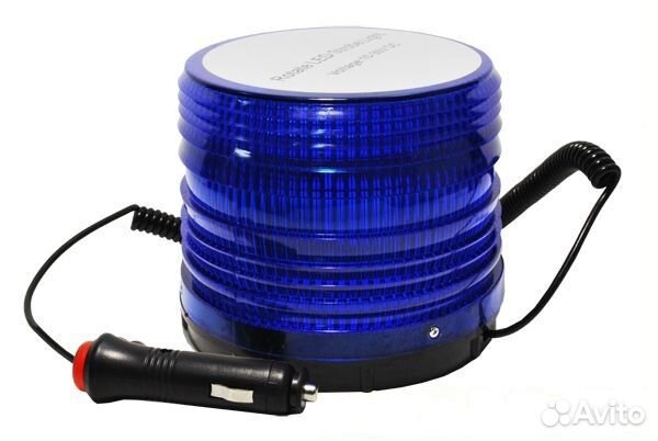 Маяк проблесковый импульсный синий 10-30 вольт