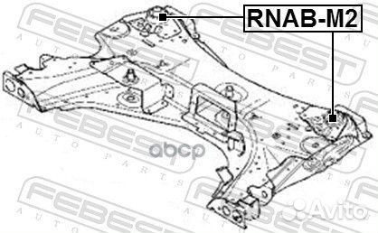 Rnab-M2 сайлентблок подрамника задний Renault