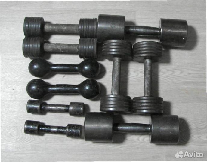 Гири 24кг, 32 кг и гантели