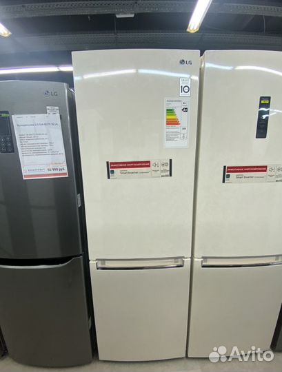 Холодильник LG GC-B459secl бежевый