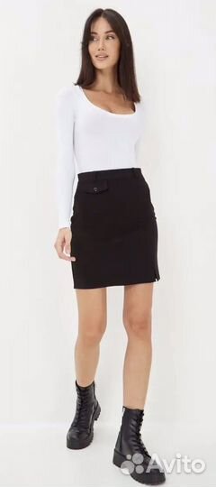Юбка женская мини черная р-р 44