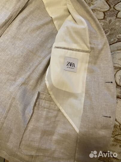 Пиджак zara лен