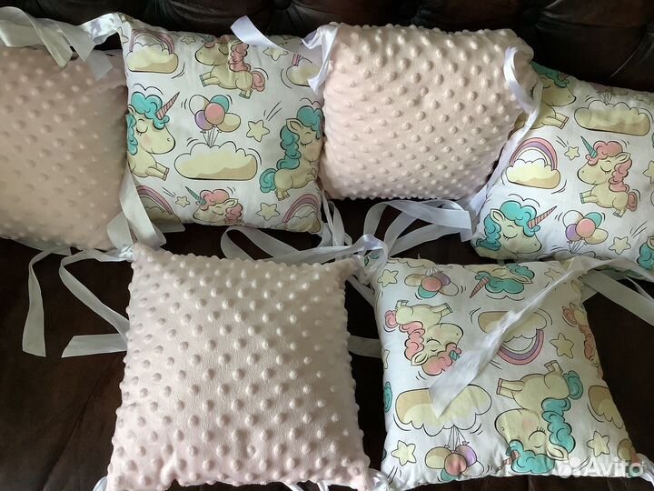 Подушки для детской кроватки 6 шт