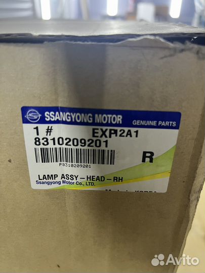 Ssangyong kyron фары, левая и правая комплект