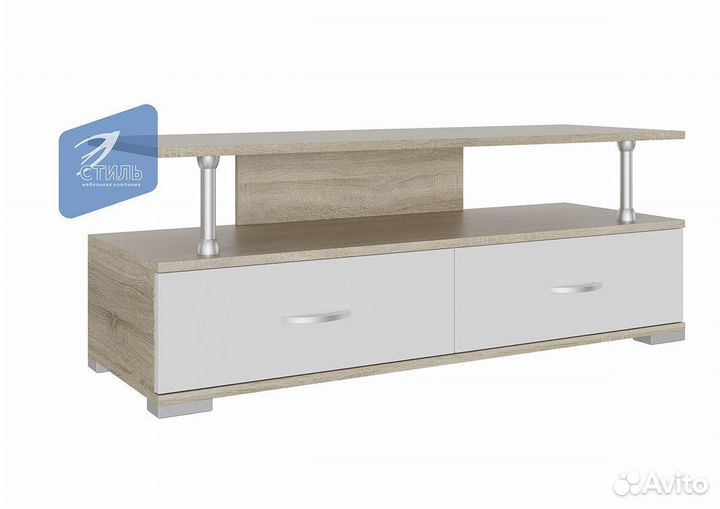 TV-5 А Тумба под тв Дуб Сонома светлый Белый