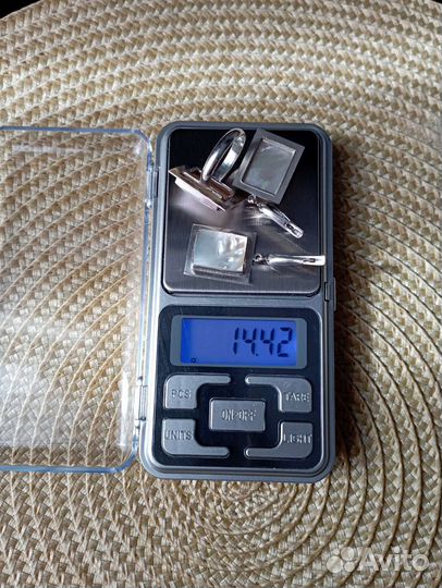 Комплект серебро с перламутром винтаж