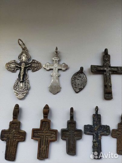Крестики иконки нательные старинные