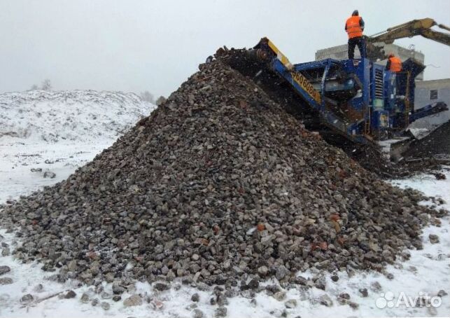 Щебень, песок