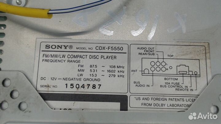Магнитола Mercedes A W168, 2004