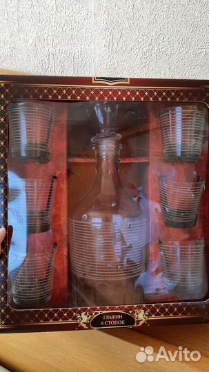 Набор Графин со стопками для вина. Новый