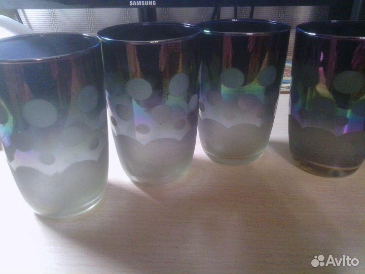 Набор стаканов в упаковке. 1992 г. 6 шт
