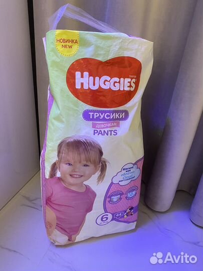 Подгузники трусики huggies 6