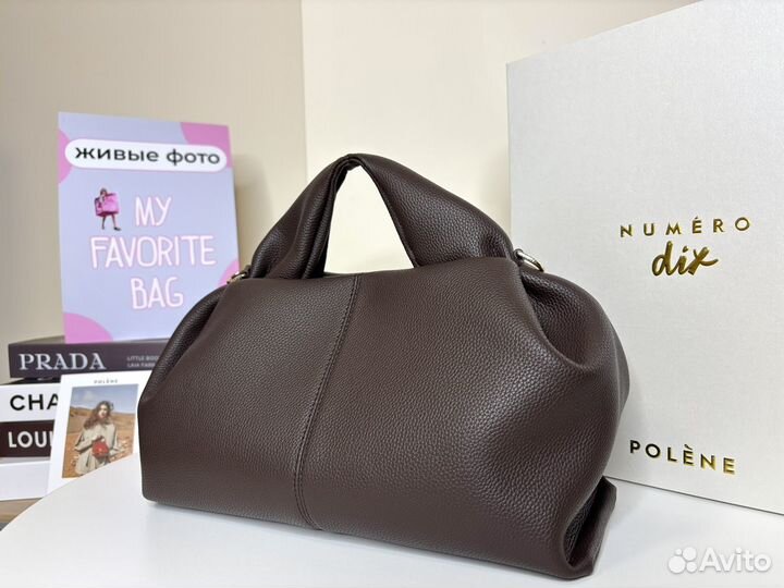 Сумка polene натуральная кожа