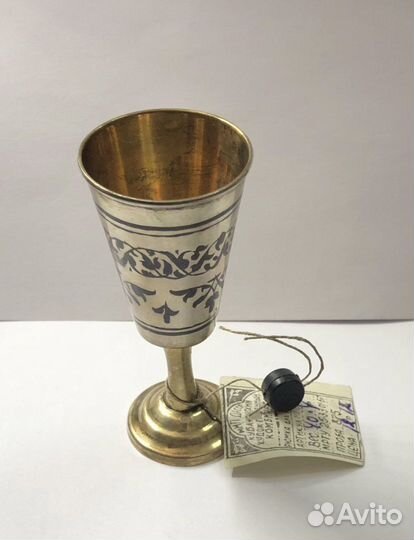 Рюмка Кубачи серебро СССР 875 проба Чернь