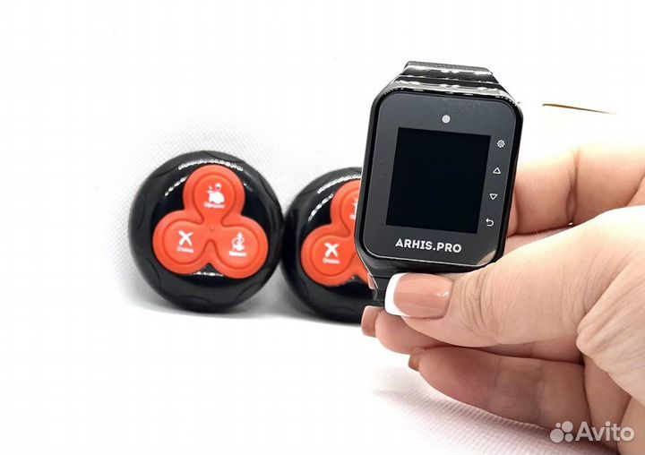 Кнопка и часы пейджер вызов официанта. Комплект