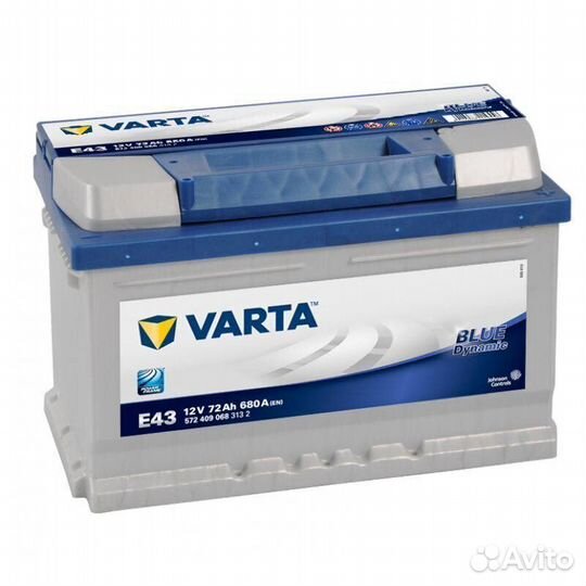 Аккумулятор Varta Blue E43 72Ач обратная поляр