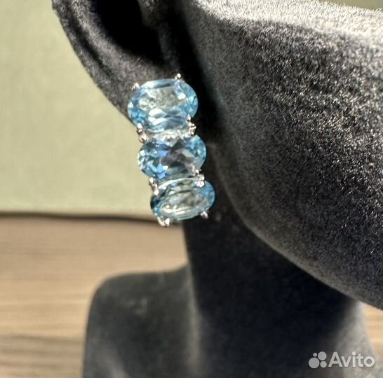 Серьги с топазами