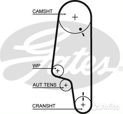 Ремень грм VW/seat 1.0-1.4L 135з