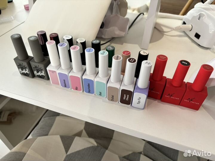 Набор гель лаков для маникюра, топ, база