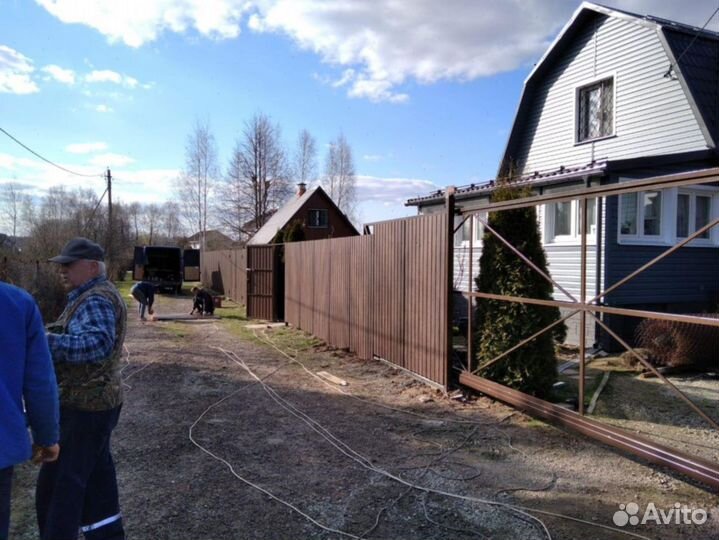 Сдвижные ворота с монтажом