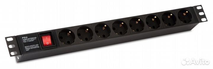 Блок розеток 19 в стойку 16A 8 розеток Netko