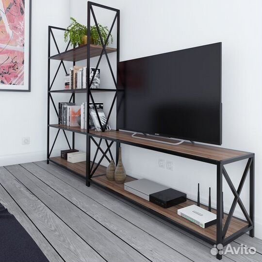 Тумба под телевизор в стиле лофт