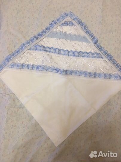 Уголок с кружевом (конверт) на выписку, комплект