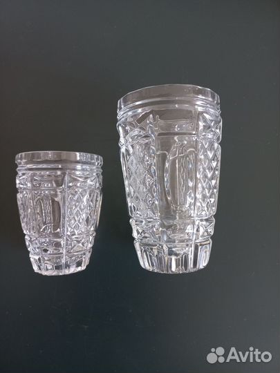 Хрустальные стаканы, 12 шт, новые
