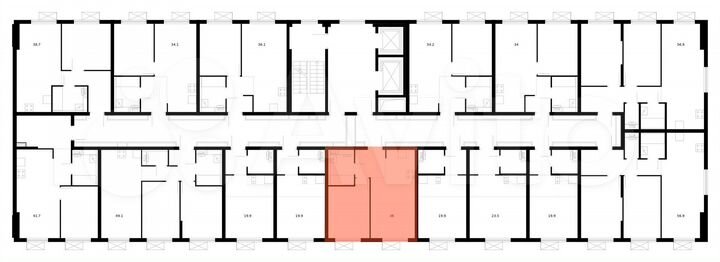 1-к. квартира, 36 м², 15/16 эт.