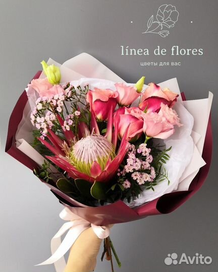 Сборный букет с протеей