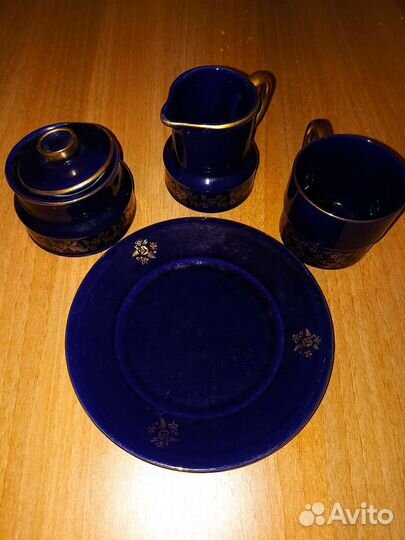 Набор посуды ретро cobalt кобальт Польша
