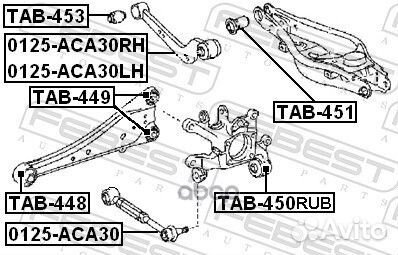 TAB-450RUB Сайлентблок цапфы toyota RAV4 05- за