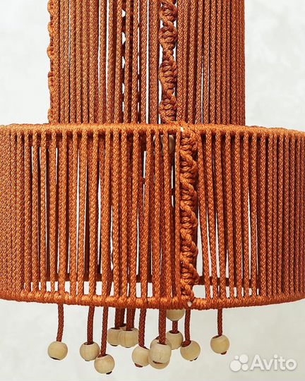 Плетеный абажур