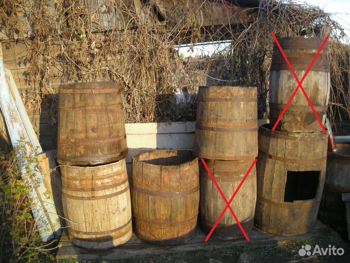 Бочка деревянная трапециевидная кадки самовывоз