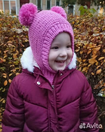 Шапка шлем для девочки